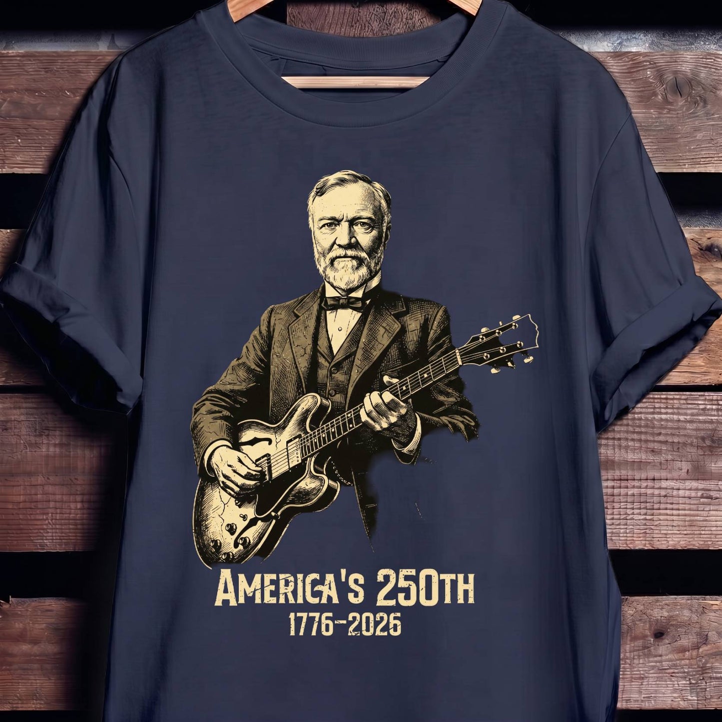 Andrew Carnegie Playing Guitar America 250 - The Music Frontiers