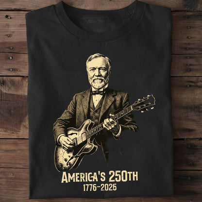 Andrew Carnegie Playing Guitar America 250 - The Music Frontiers