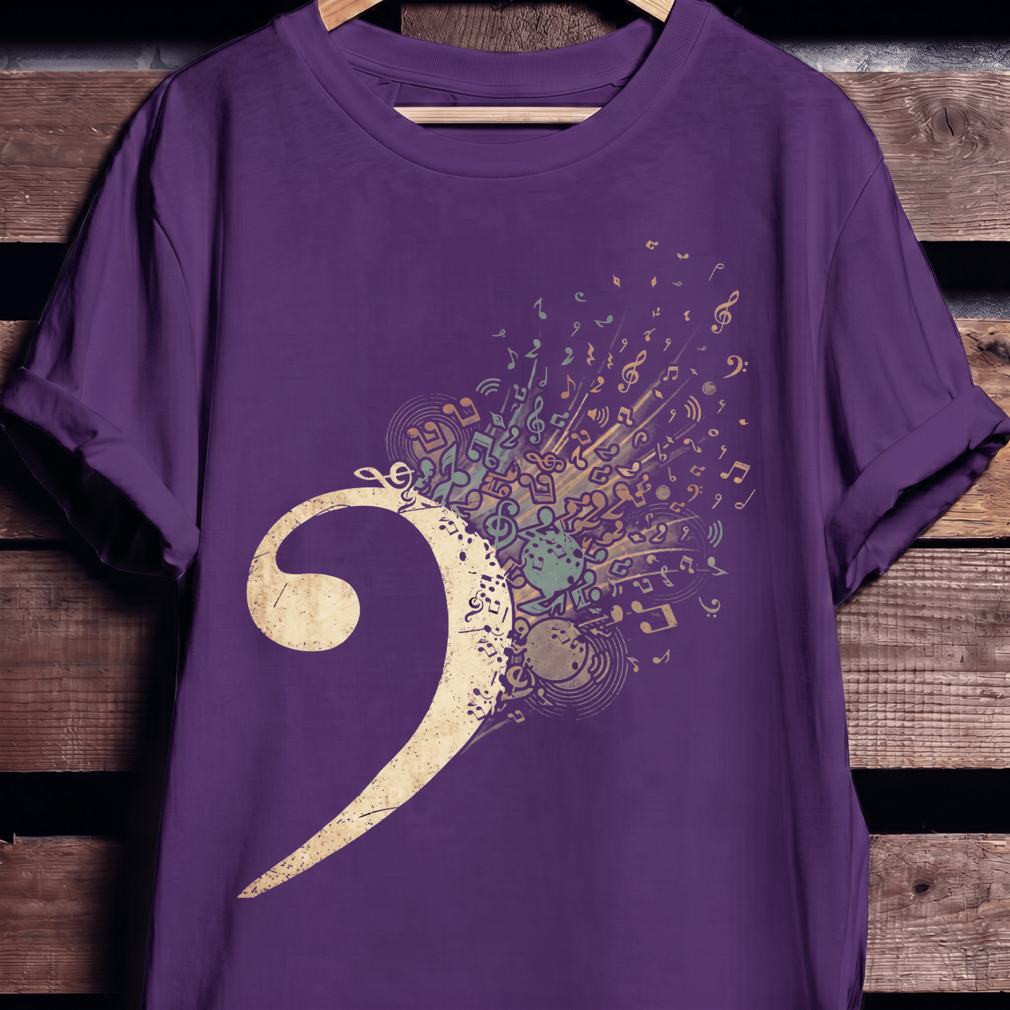 Artistic Bass Clef Graphic T-Shirt - The Music Frontiers