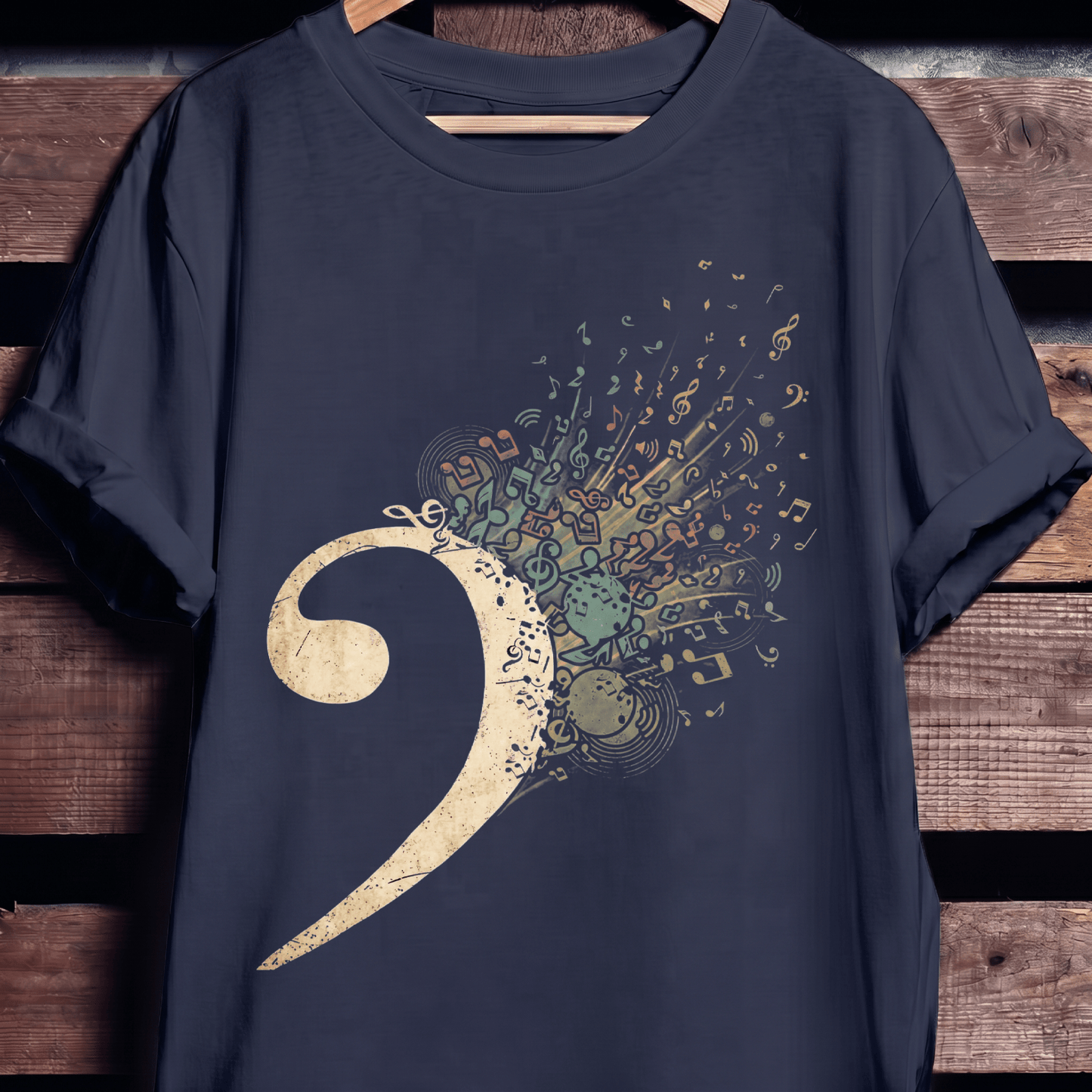 Artistic Bass Clef Graphic T-Shirt - The Music Frontiers