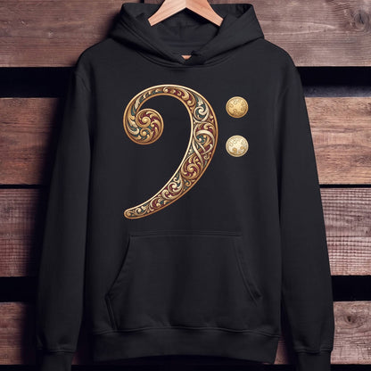 Baroque Bass Clef Artistic Tee - Unisex Standard Hoodie