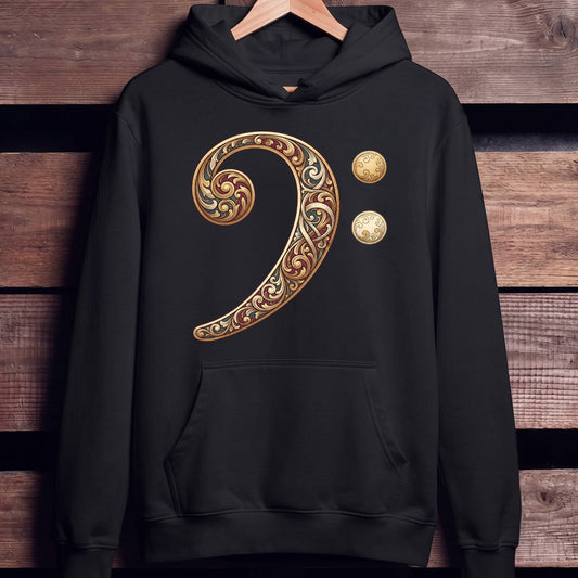 Baroque Bass Clef Artistic Tee - Unisex Standard Hoodie