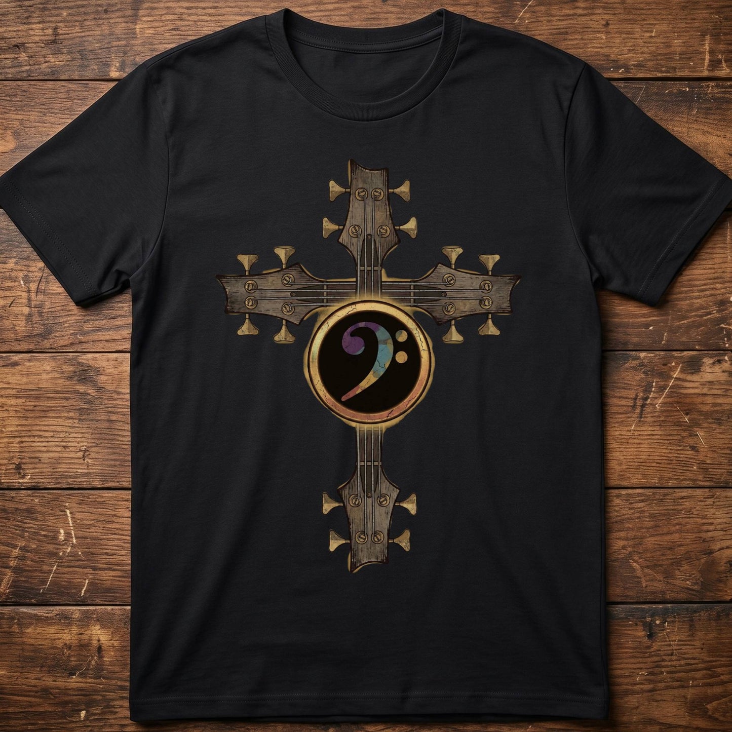 Bass Clef Cross Graphic Tee - The Music Frontiers