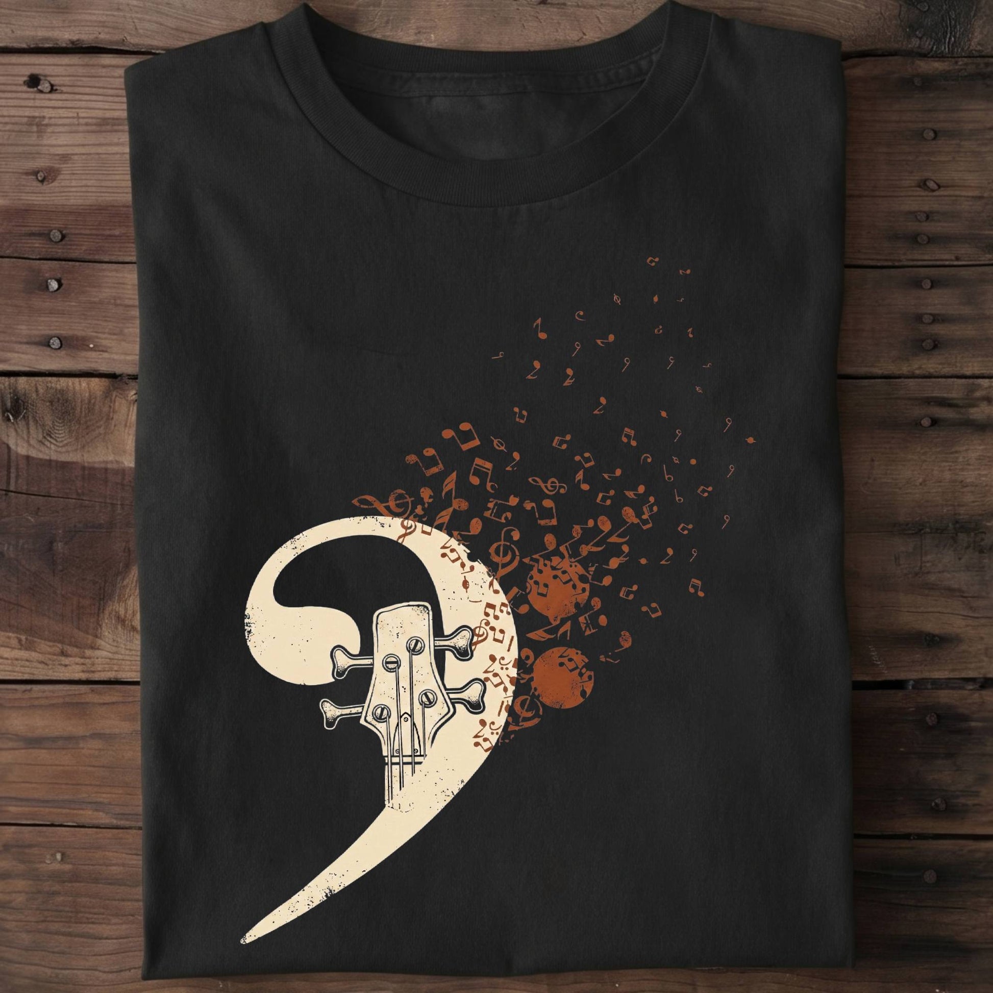 Bass Clef Headstock Graphic Tee - The Music Frontiers