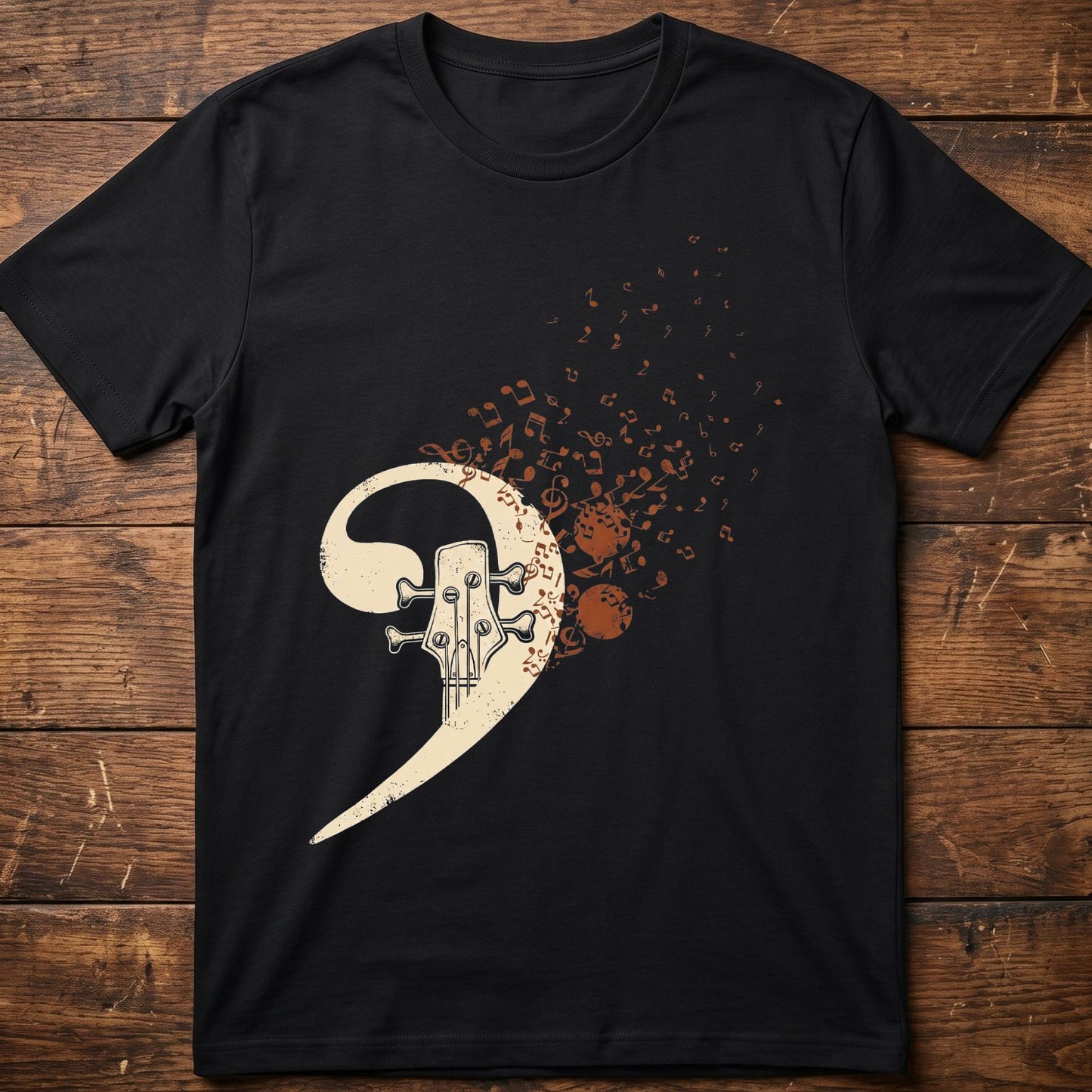 Bass Clef Headstock Graphic Tee - The Music Frontiers