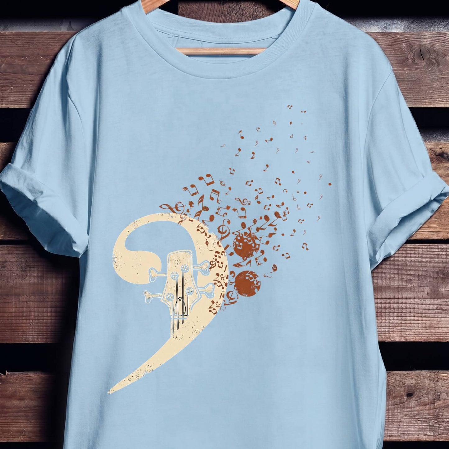 Bass Clef Headstock Graphic Tee - The Music Frontiers
