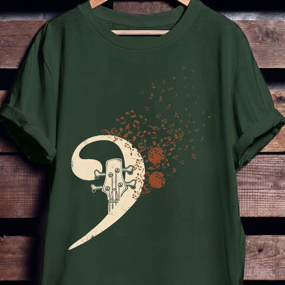 Bass Clef Headstock Graphic Tee - The Music Frontiers