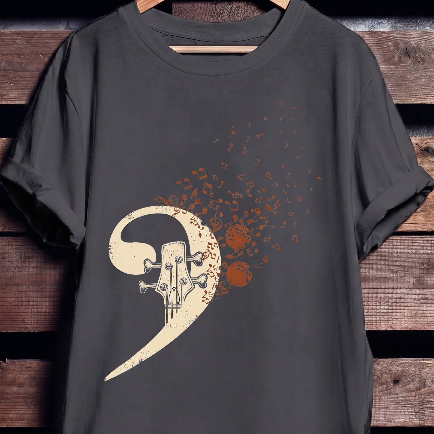 Bass Clef Headstock Graphic Tee - The Music Frontiers