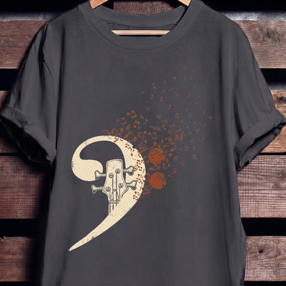 Bass Clef Headstock Graphic Tee - The Music Frontiers