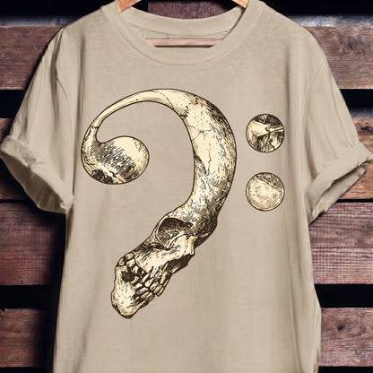 Bass Clef Skull Graphic Tee - The Music Frontiers