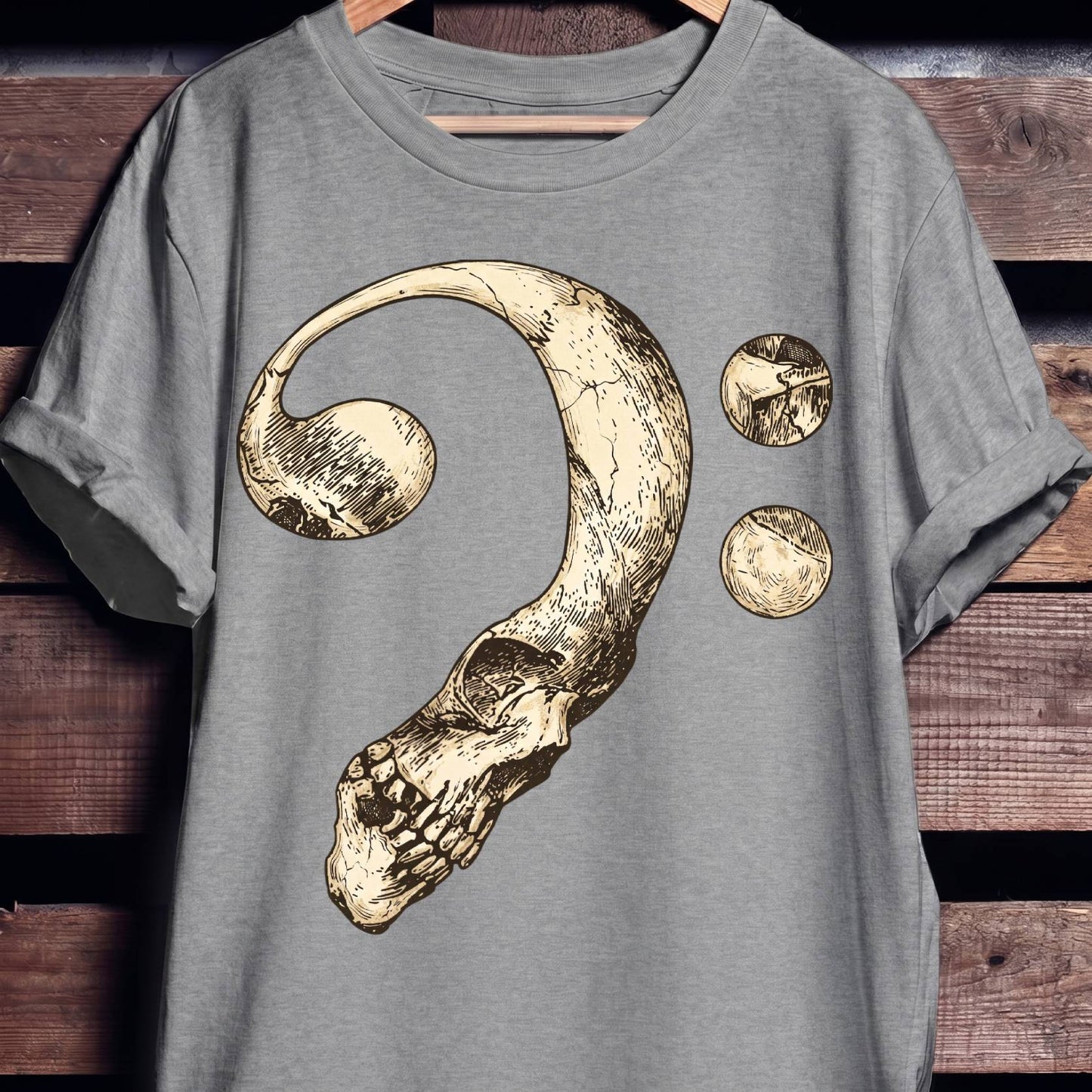Bass Clef Skull Graphic Tee - The Music Frontiers