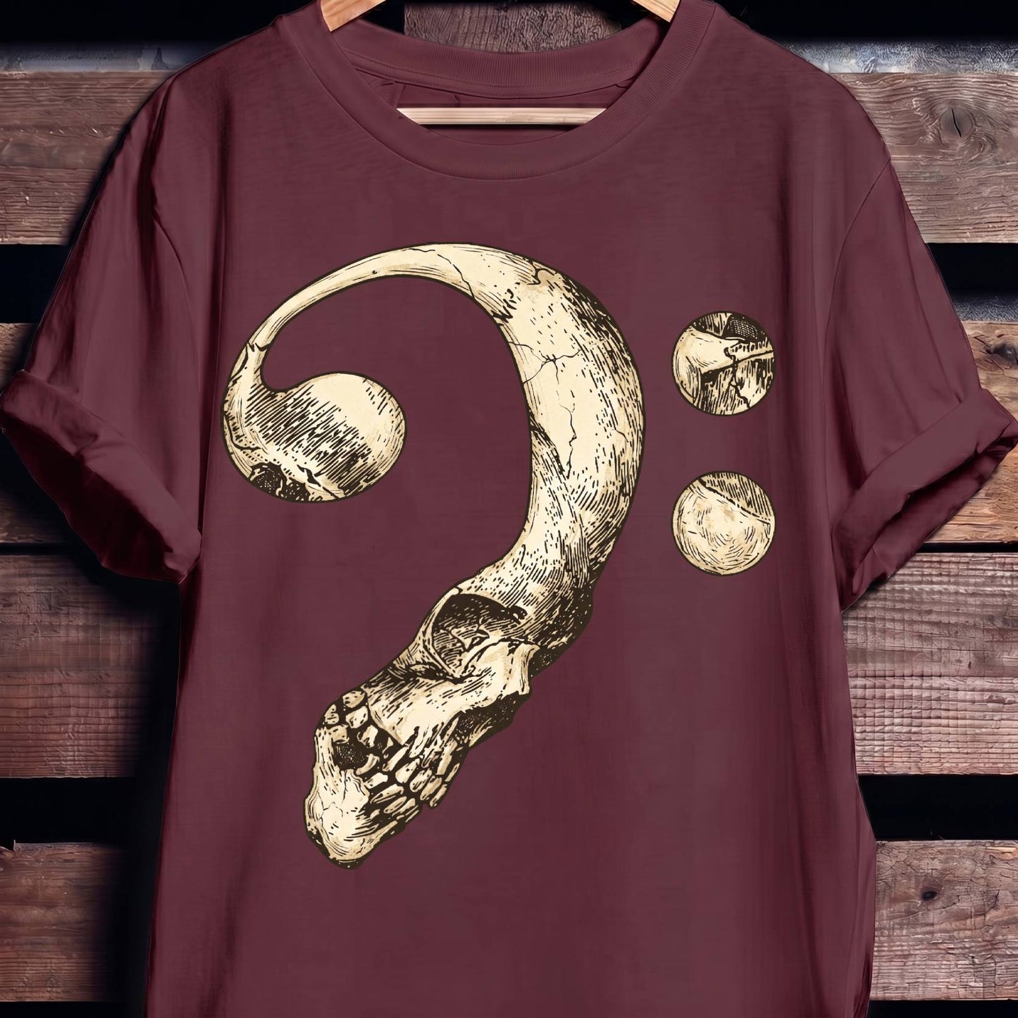 Bass Clef Skull Graphic Tee - The Music Frontiers