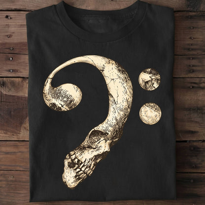 Bass Clef Skull Graphic Tee - The Music Frontiers