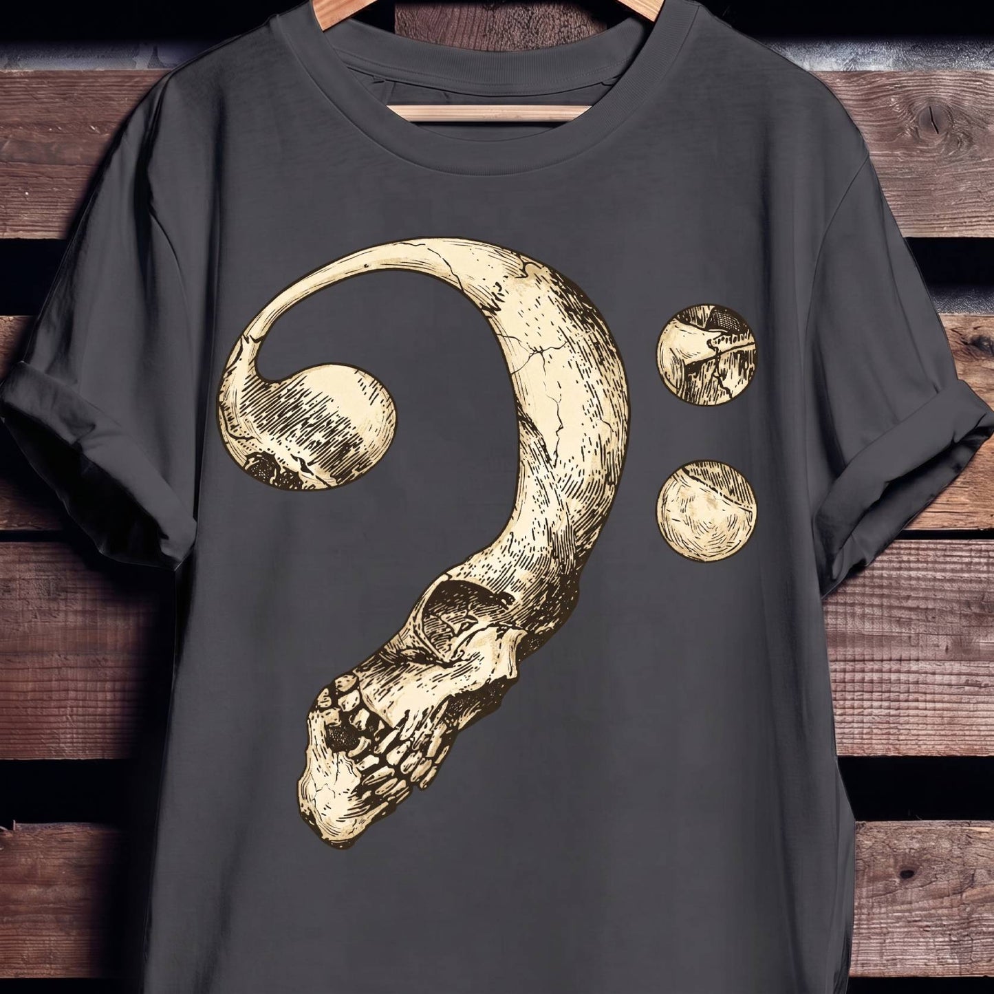 Bass Clef Skull Graphic Tee - The Music Frontiers