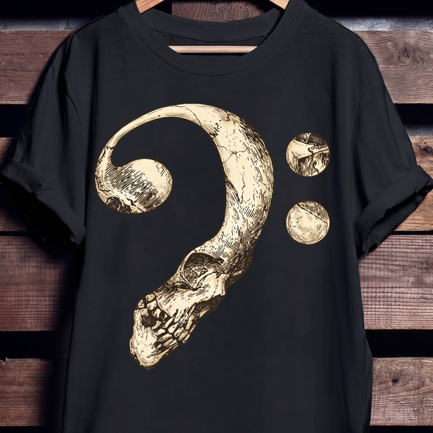Bass Clef Skull Graphic Tee - The Music Frontiers