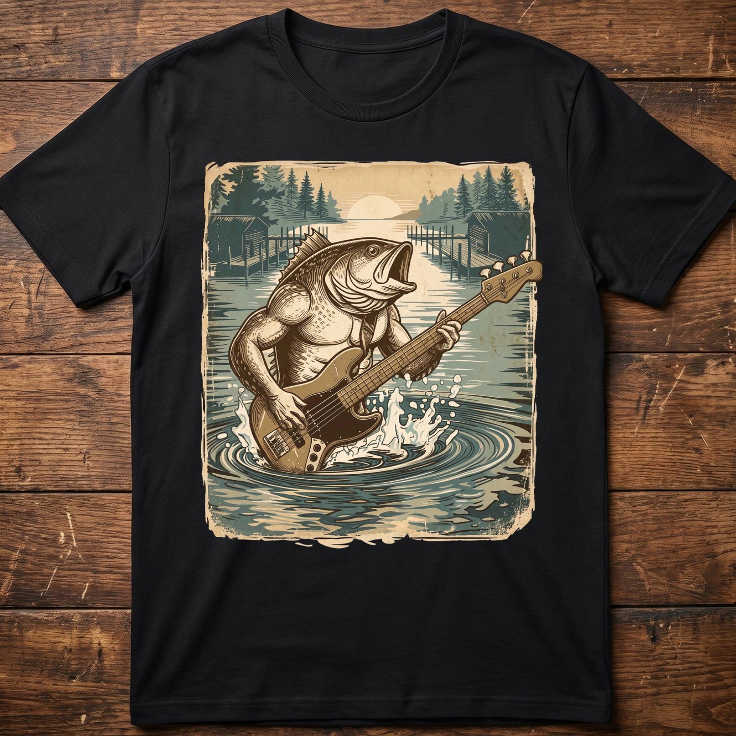 Bass Fish Bassist Graphic Tee - The Music Frontiers