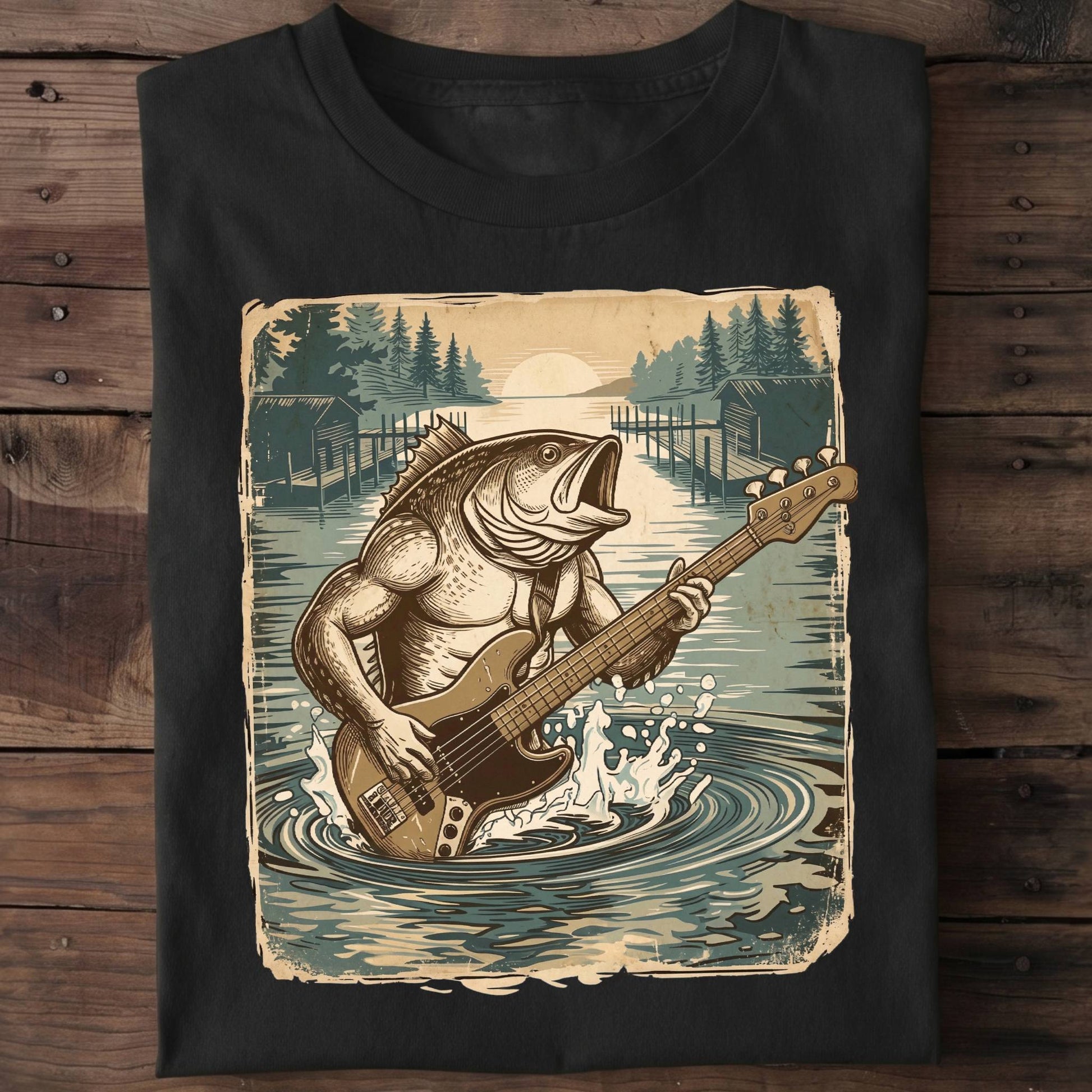 Bass Fish Bassist Graphic Tee - The Music Frontiers