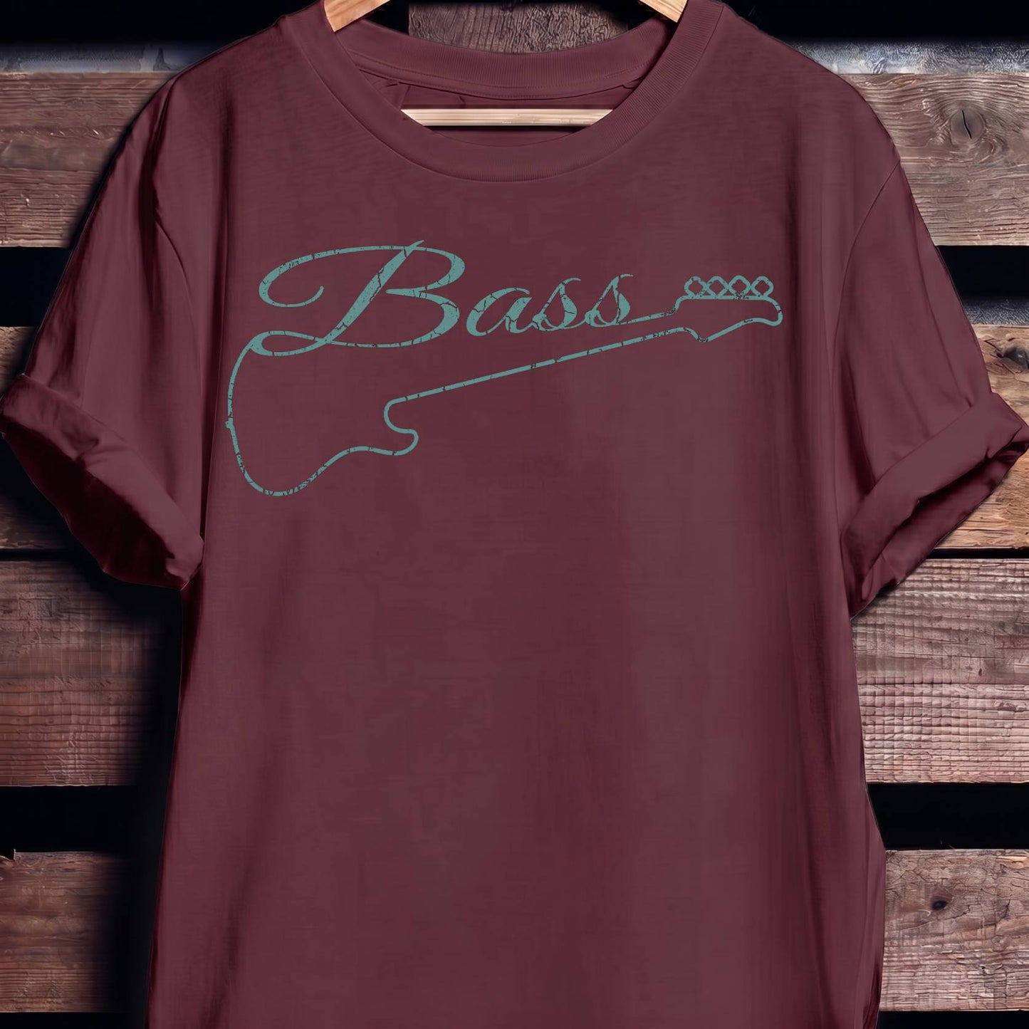 Bass Guitar Outline Graphic Tee - The Music Frontiers