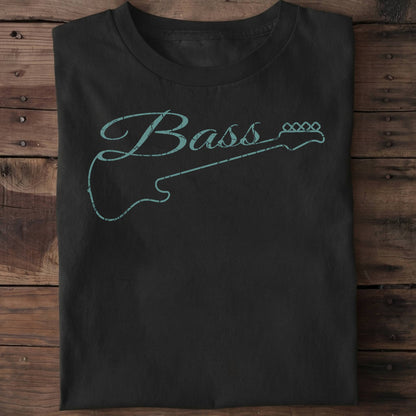 Bass Guitar Outline Graphic Tee - The Music Frontiers