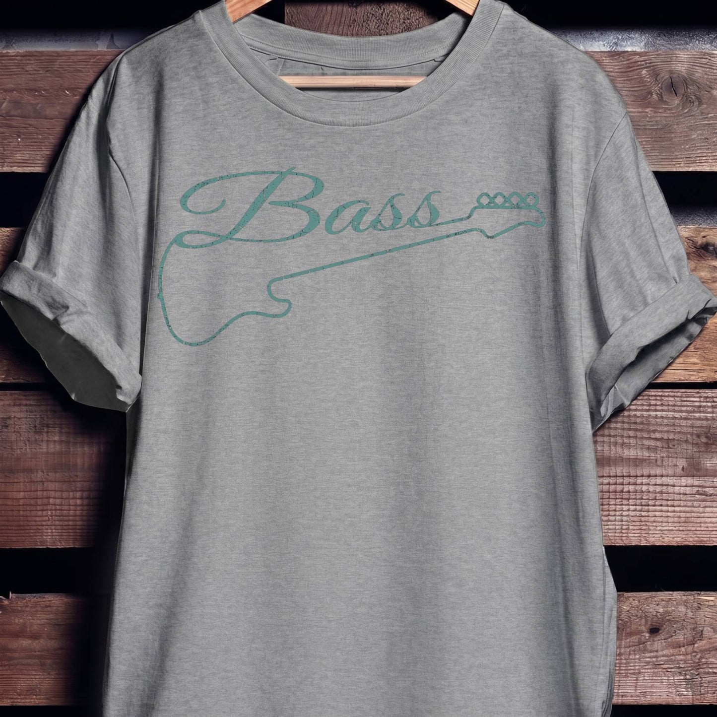 Bass Guitar Outline Graphic Tee - The Music Frontiers