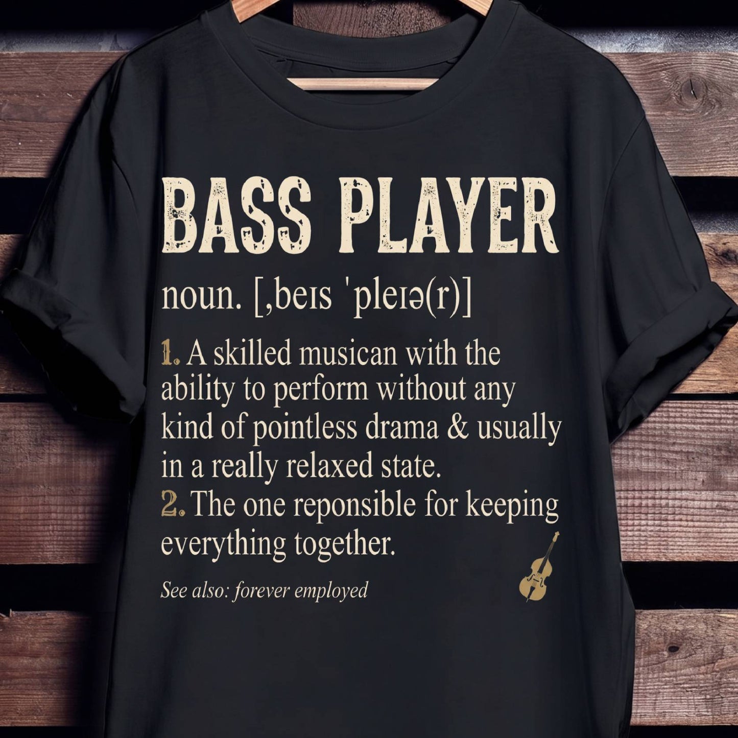 Bass Player Definition Graphic Tee - The Music Frontiers