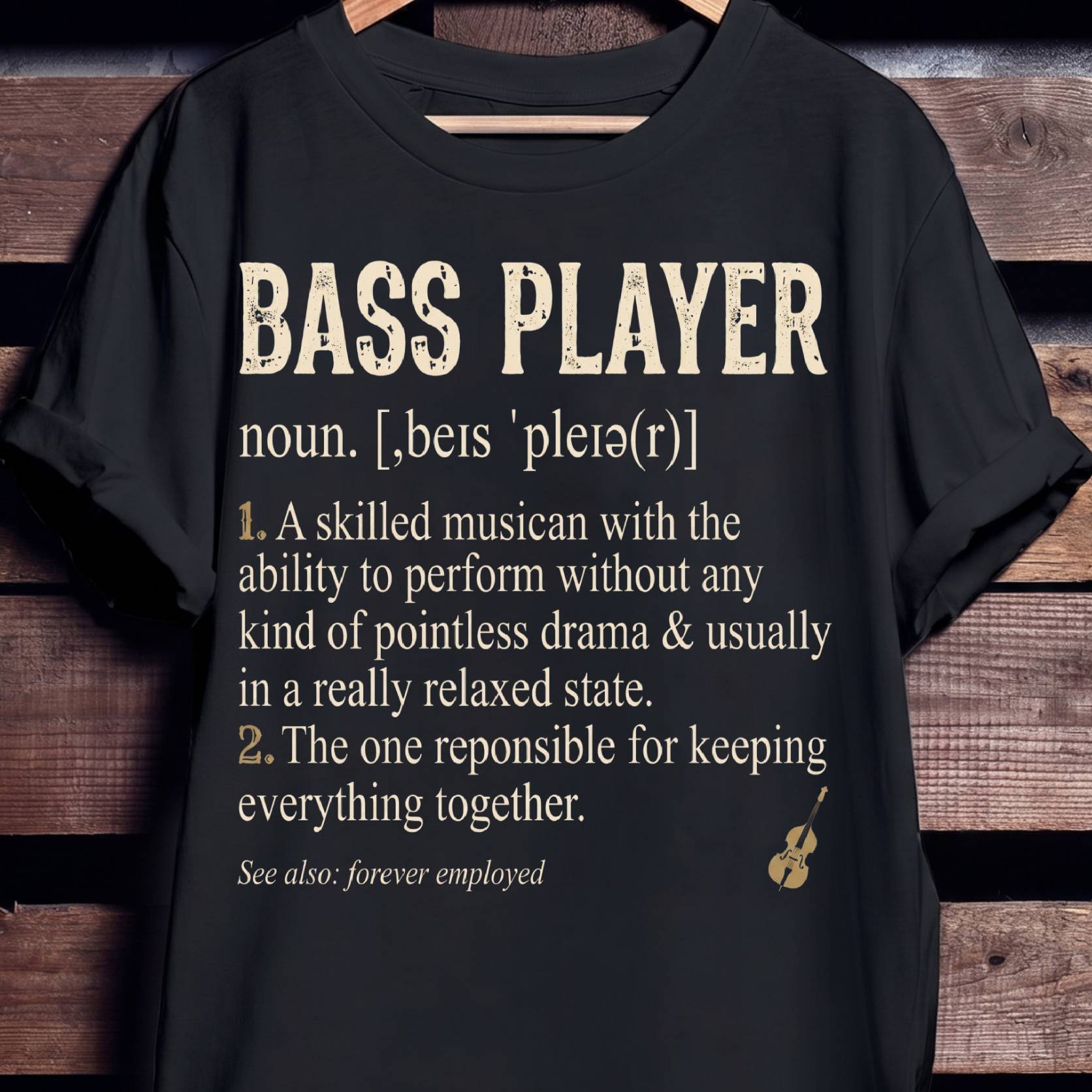 Bass Player Definition Graphic Tee - The Music Frontiers
