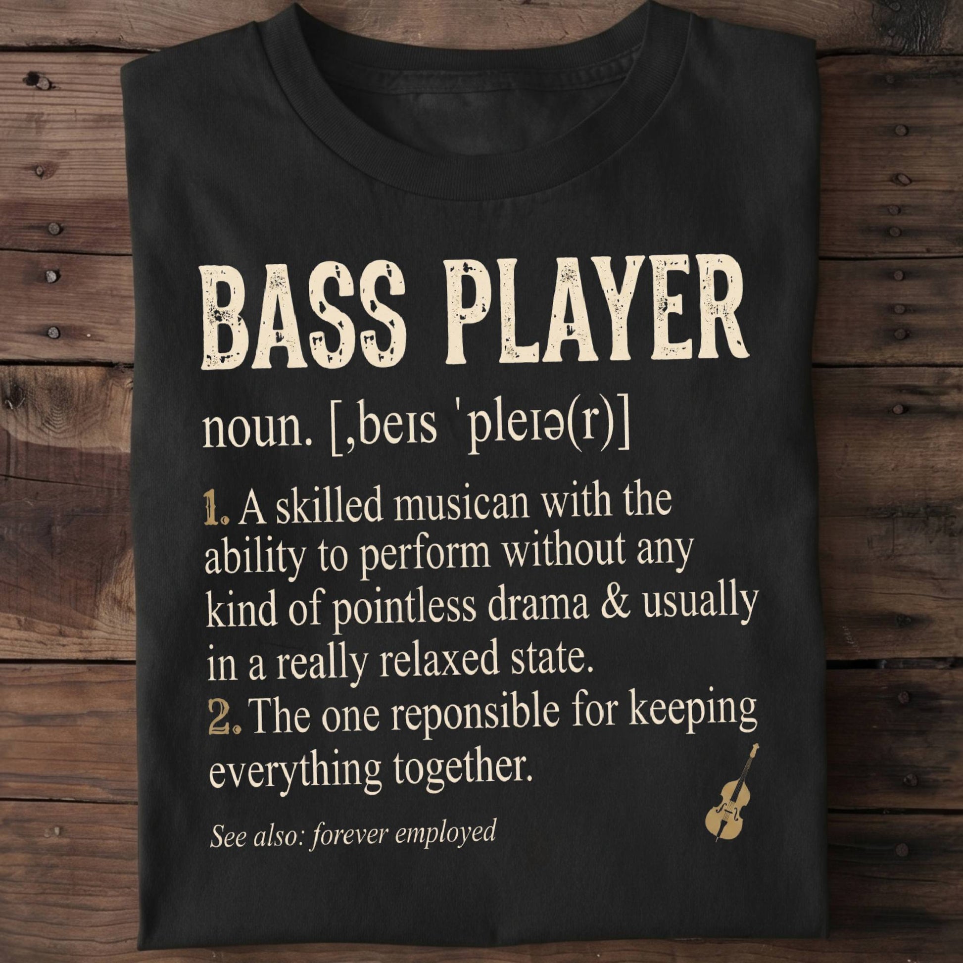 Bass Player Definition Graphic Tee - The Music Frontiers