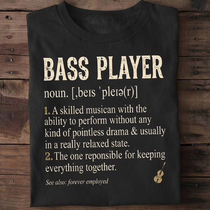Bass Player Definition Graphic Tee - The Music Frontiers