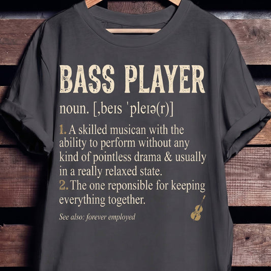 Bass Player Definition Graphic Tee - The Music Frontiers