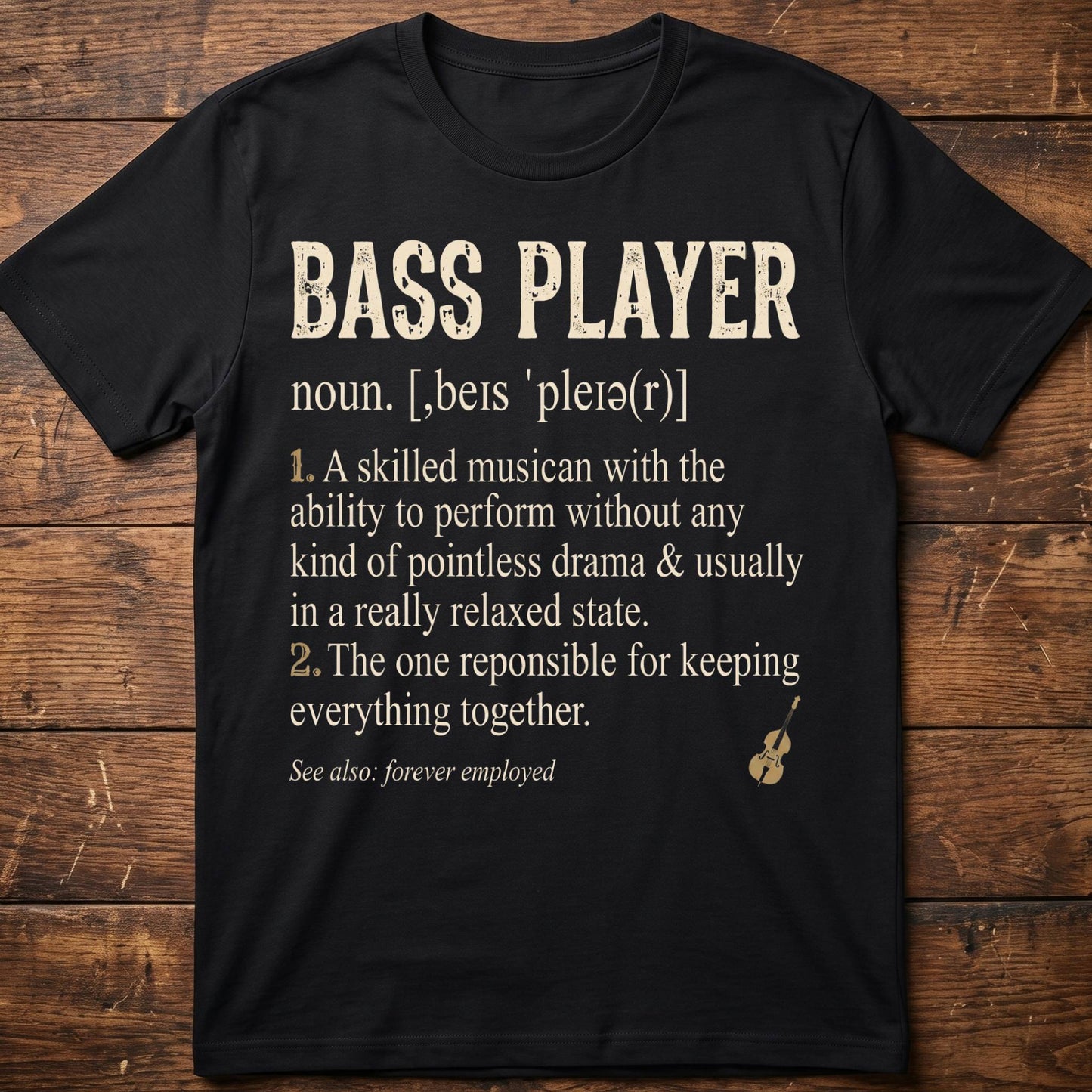 Bass Player Definition Graphic Tee - The Music Frontiers