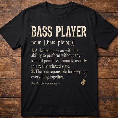 Bass Player Definition Graphic Tee - The Music Frontiers