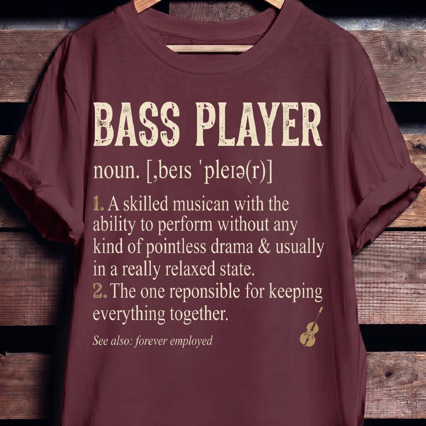 Bass Player Definition Graphic Tee - The Music Frontiers