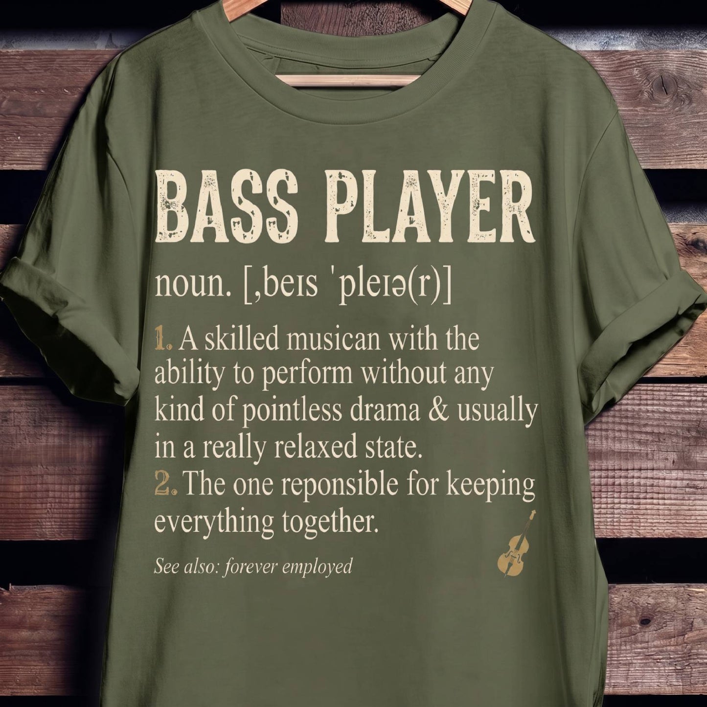 Bass Player Definition Graphic Tee - The Music Frontiers