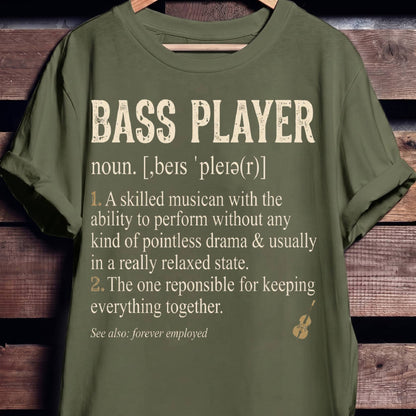 Bass Player Definition Graphic Tee - The Music Frontiers