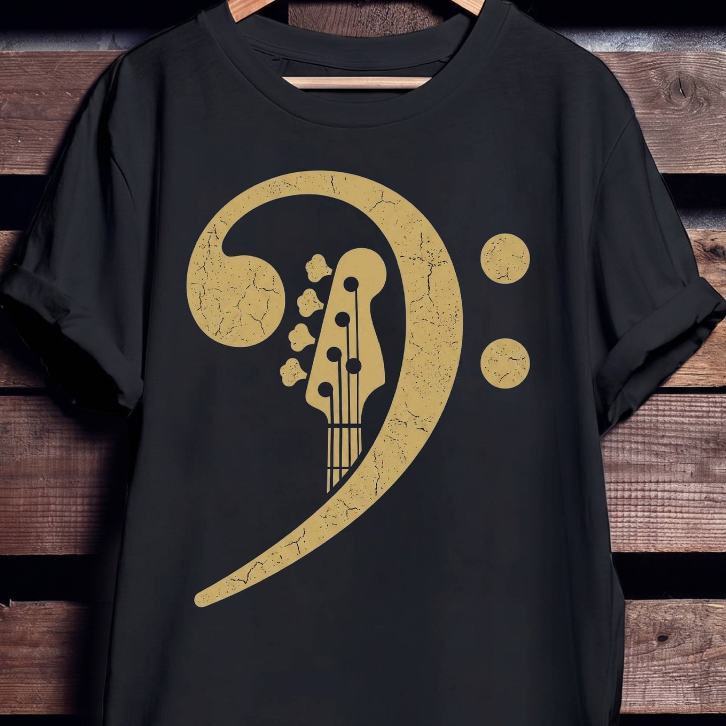 Bass Clef Headstock Graphic Tee - Unisex Standard T-Shirt