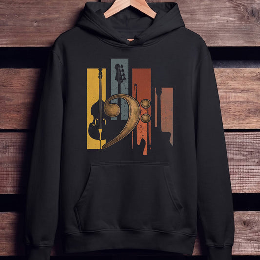 Bass Clef Instruments Retro Tee - Unisex Standard Hoodie