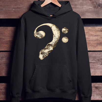 Bass Clef Skull Graphic Tee - Unisex Standard Hoodie