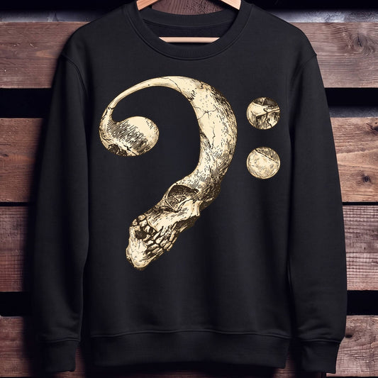 Bass Clef Skull Graphic
