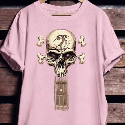 Bass Clef Skull Headstock Tee - The Music Frontiers