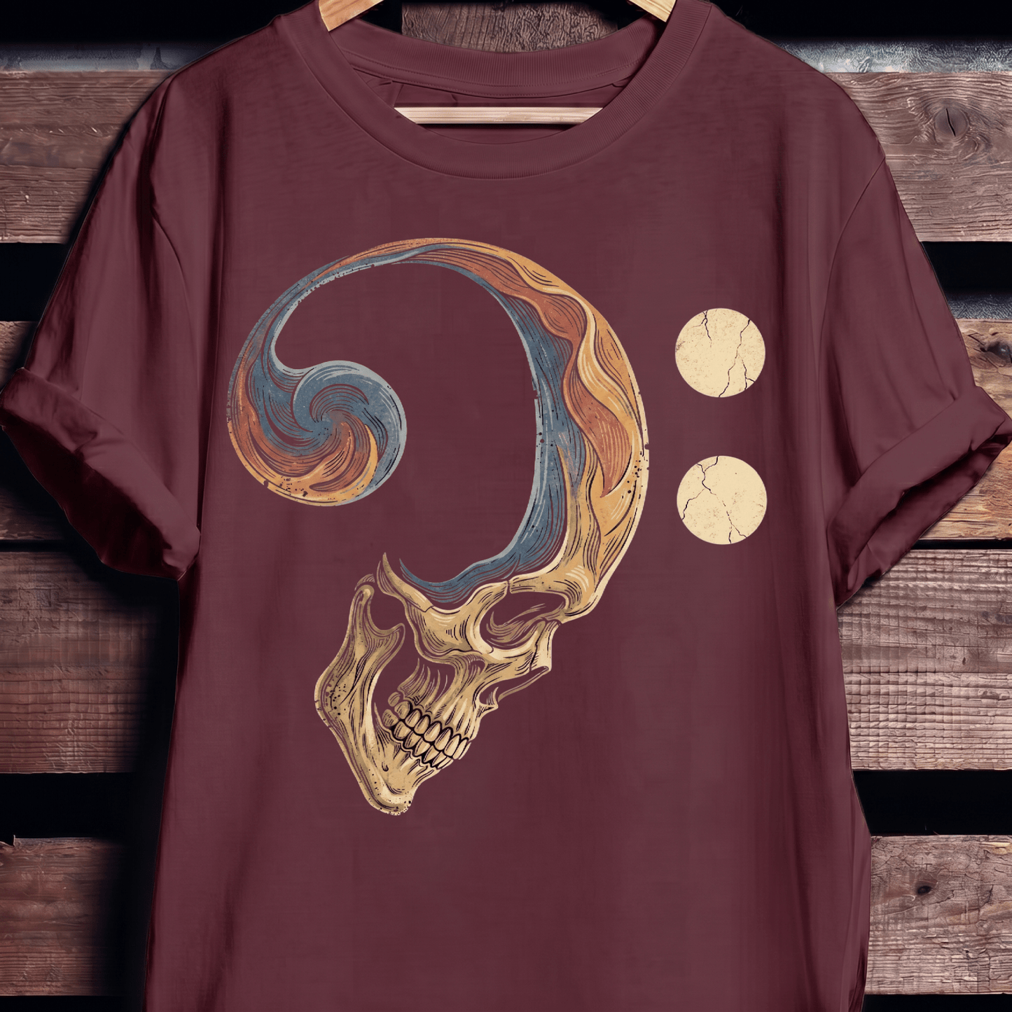 Bass Clef Skull Rhythm Tee - The Music Frontiers