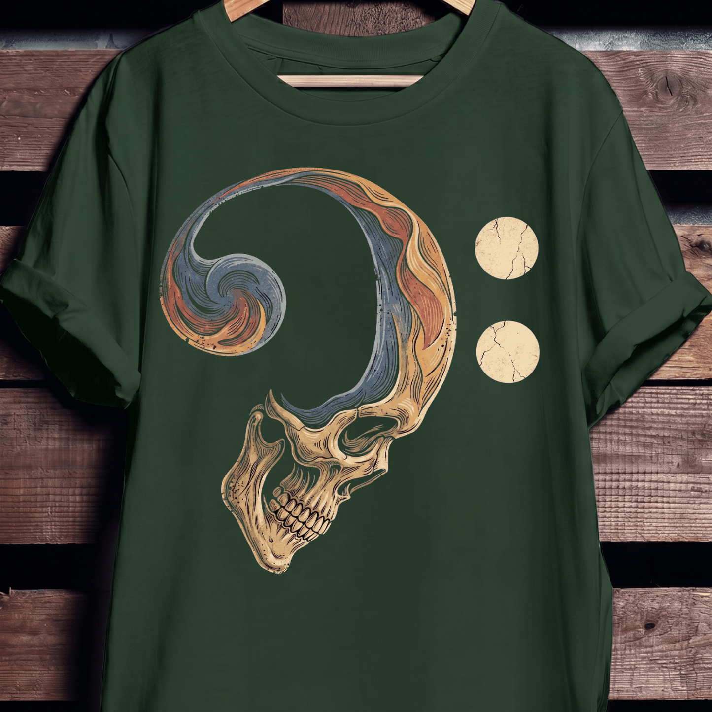 Bass Clef Skull Rhythm Tee - The Music Frontiers