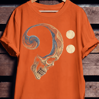 Bass Clef Skull Rhythm Tee - The Music Frontiers