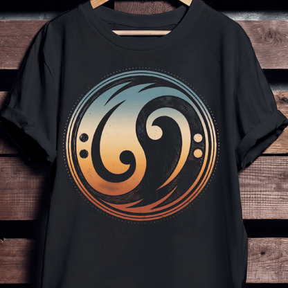 Bass Clef Yin Yang Retro Tee - The Music Frontiers