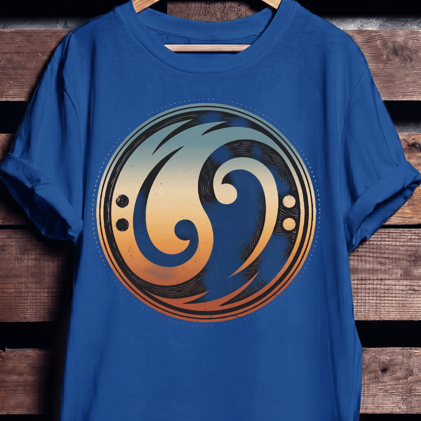 Bass Clef Yin Yang Retro Tee - The Music Frontiers