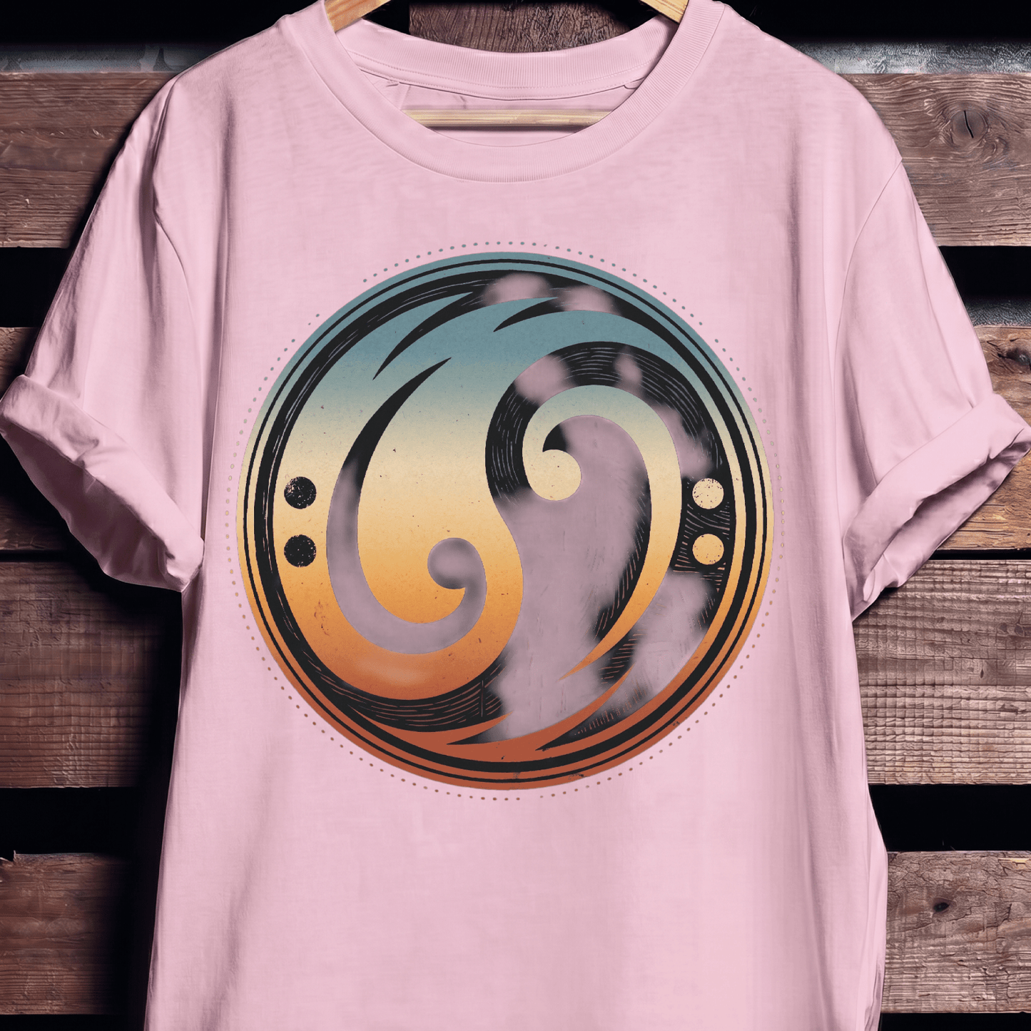Bass Clef Yin Yang Retro Tee - The Music Frontiers