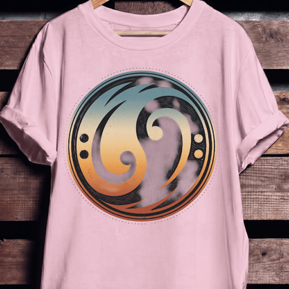 Bass Clef Yin Yang Retro Tee - The Music Frontiers