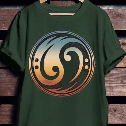 Bass Clef Yin Yang Retro Tee - The Music Frontiers