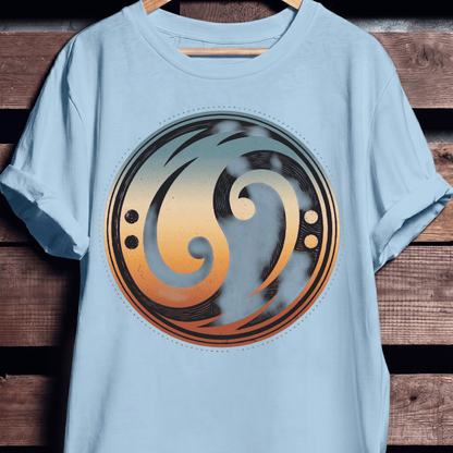 Bass Clef Yin Yang Retro Tee - The Music Frontiers