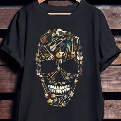 Bass Guitar Mosaic Skull