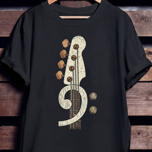 Bass Headstock Clef Graphic Tee - Unisex Standard T-Shirt